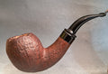 Egg pipe sandblasted bark top handmade