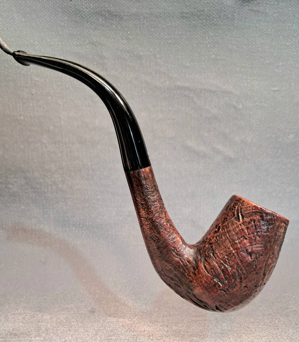 Full bent sandblasted handmade pipe